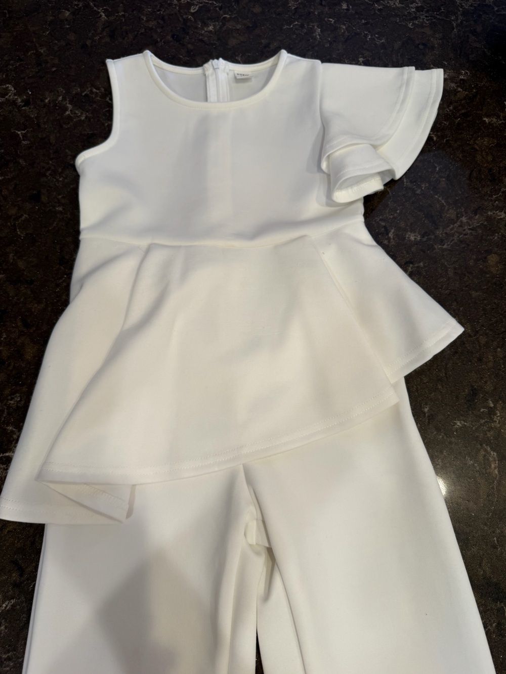 Girl’s Cream Wide-Leg Jumpsuit- great interview outfit for pageants - Picture 5 of 5